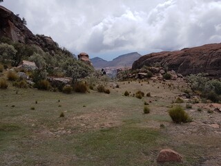 Beautiful landscape, mountains and rocks in a colorful combination