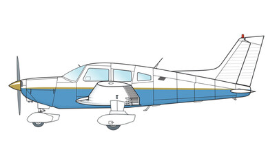 Viersitziges Sportflugzeug Piper
