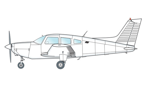 Viersitziges Sportflugzeug Piper