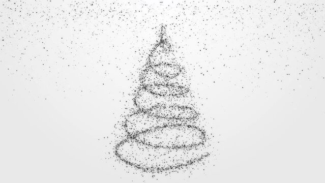 Christmas Tree Middle white loop background