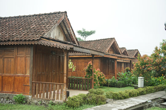 A rumah adat Jawa Tengah, also known as a rumah Joglo, is a typical dwelling in Central Java, Indonesia.