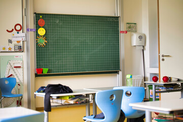 back to school in classroom theory, healthy, vintage