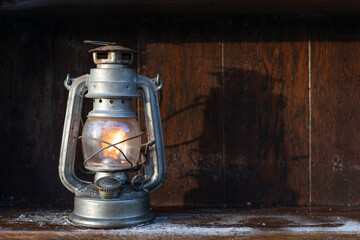 Fototapeta na wymiar old oil lamp