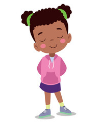 vector illustration of little boy with smiling happy face expression