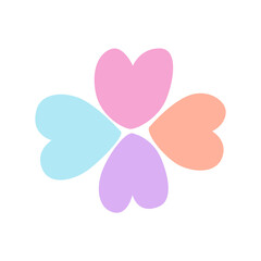 pastel heart clover lucky
