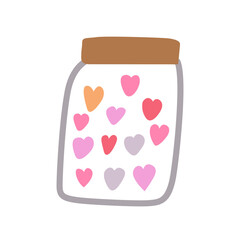 jar with heart