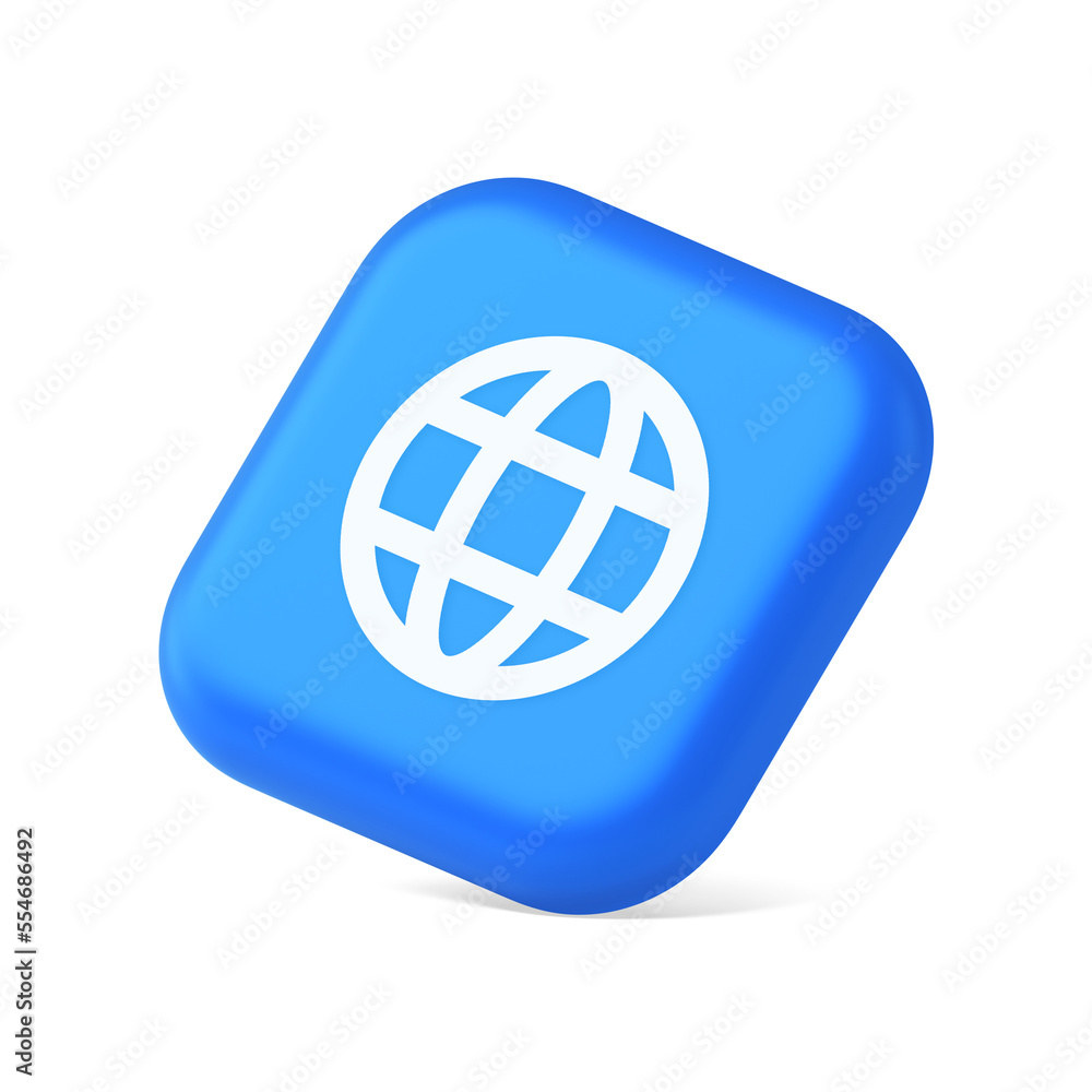 Poster global internet connection gps planet button network web business communication 3d isometric icon