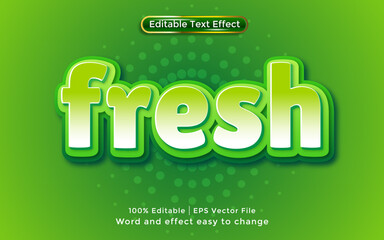 Fresh text, 3D style text effect