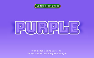 Purple text, 3D style text effect