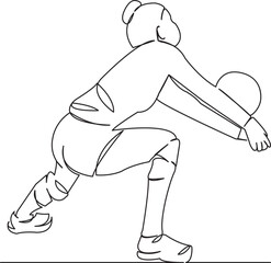 girl athlete plays volleyball