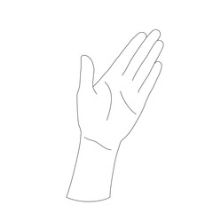 Vector illustration of a woman's palm