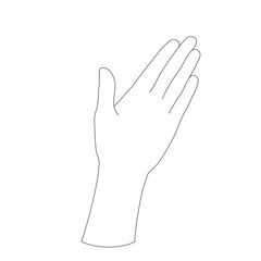 Vector illustration of a woman's palm