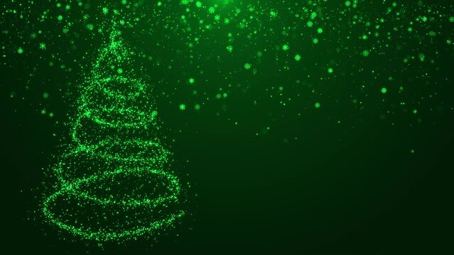Christmas Tree Leftside green loop background
