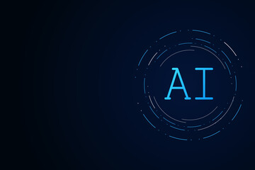 Artificial Intelligence ,AI chipset on circuit board, futuristic Technology Concept	
