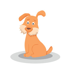 Corgi in a red scarf. Dog vector cartoon illustration. Cute friendly welsh corgi puppy, isolated on white background.
