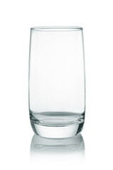 Glass transparent goblet isolated.
