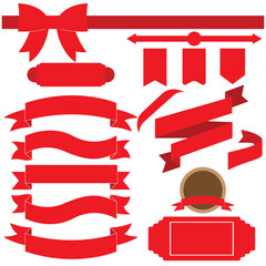 Ribbon or riband editable vector