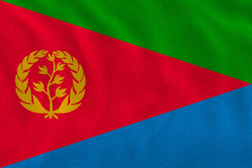 National flag  of Eritrea. Background  with flag  of Eritrea