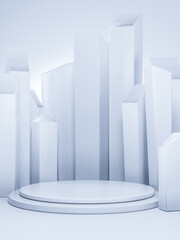 Creative drawing of 3D rendering background simulation scene product display 