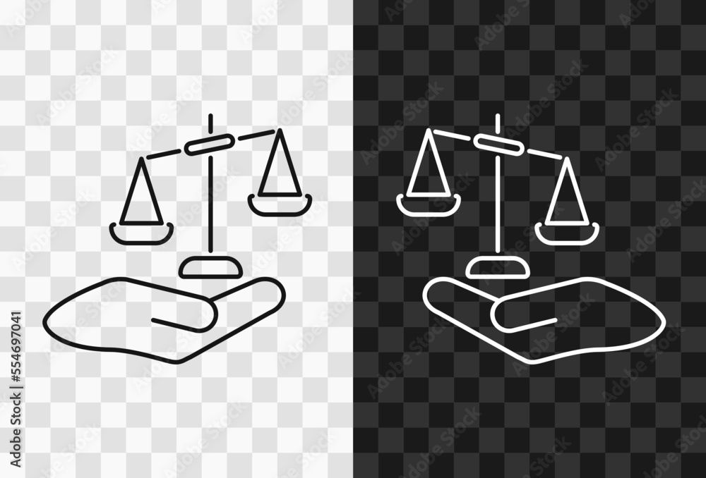 Poster handset, high quality vector editable line icon. handset icon isolated on dark and light transparent