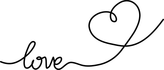 Heart love doodle hand-drawn