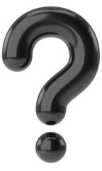 Question mark sign. 3D question mark.