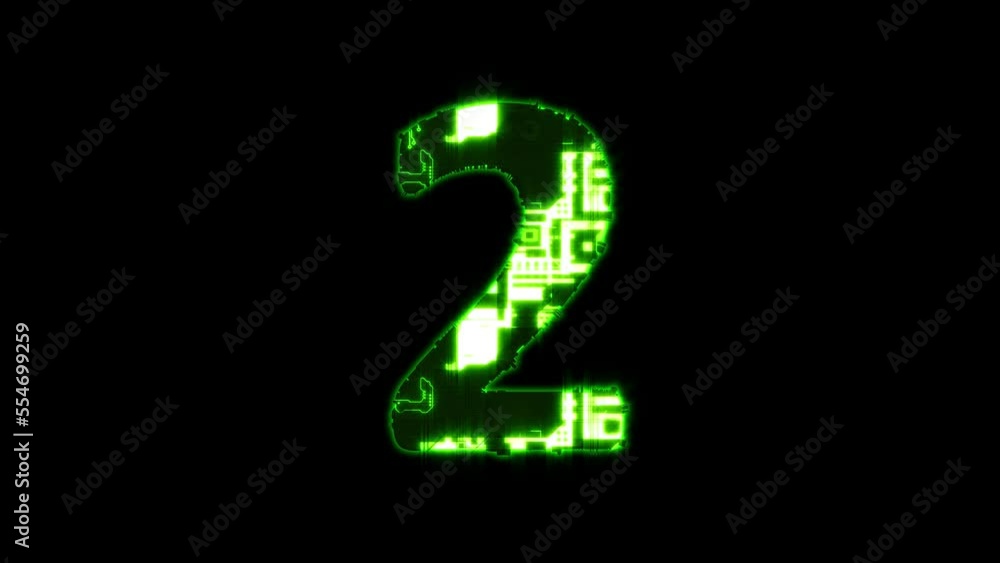 Poster number 2 - cybernetic matrix style green distortion font, isolated - loop video