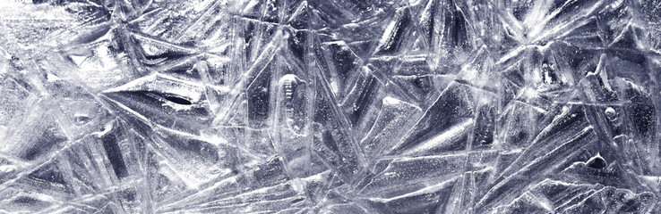 The texture of the ice surface. Winter background.