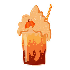 Pumpkin spice latte, Autumn food and drinks.