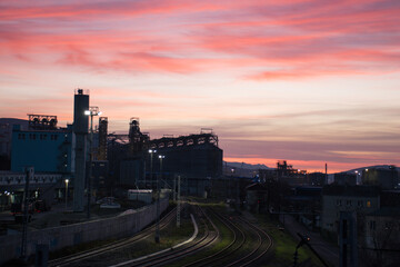 sunrise in the city