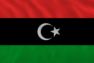 National flag of Libya Background  with flag of Libya