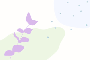 Minimal pastel memphis floral background