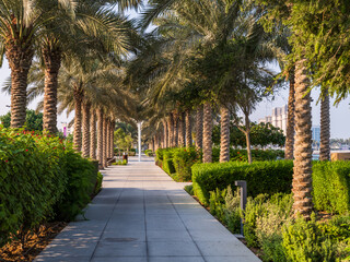 Fototapeta premium Lusail beachfront park in Doha, Qatar