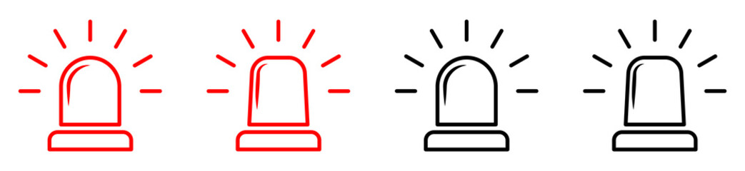 Flasher icons. Police and ambulance symbol. Vector illustration © WorldArt