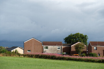 Obraz premium Council flats in poor housing estate with many social welfare issues in LInwood