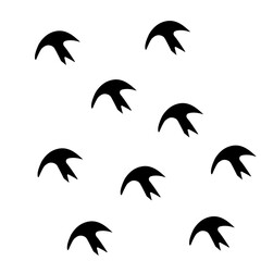 Naklejka premium silhouettes of flying group birds