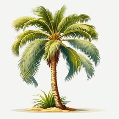 Palm Tree Digital Art Green Fantasy 2