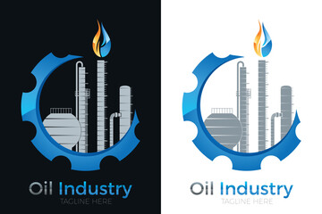 Ölraffinerie, Energie, Kraftwerk, Chemieindustrie - Logo Design