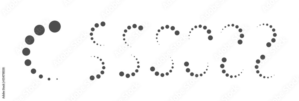 Fototapete circular loading buffering icons vector video ready for animation gif all keyframes frames bufring c
