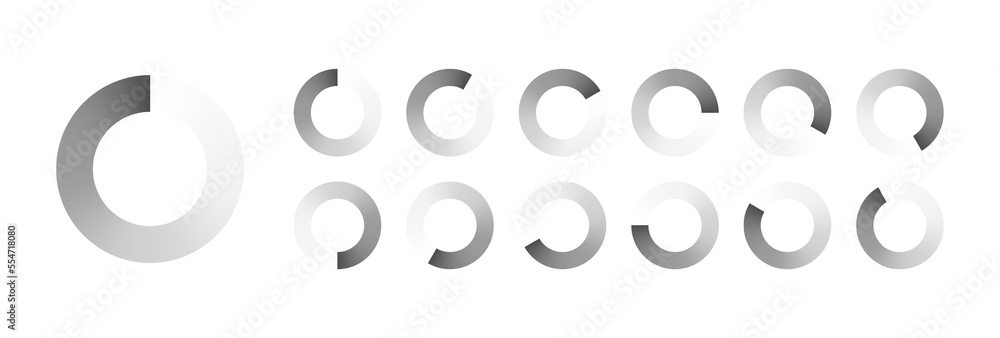 Fototapete circular loading buffering icons vector video ready for animation gif all keyframes frames bufring c