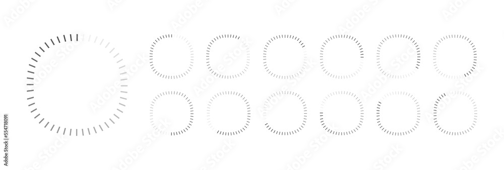 Fototapete circular loading buffering icons vector video ready for animation gif all keyframes frames bufring c