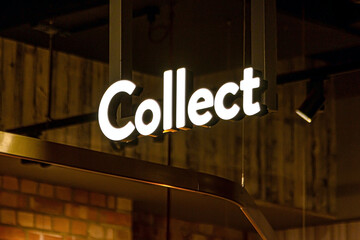 Collect point light sign