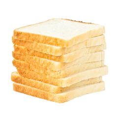 Sliced bread isolated on transparent background. PNG format	
