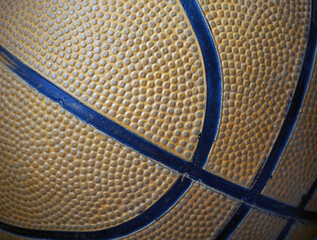 Close up of basketball ball pattern. Sport background.