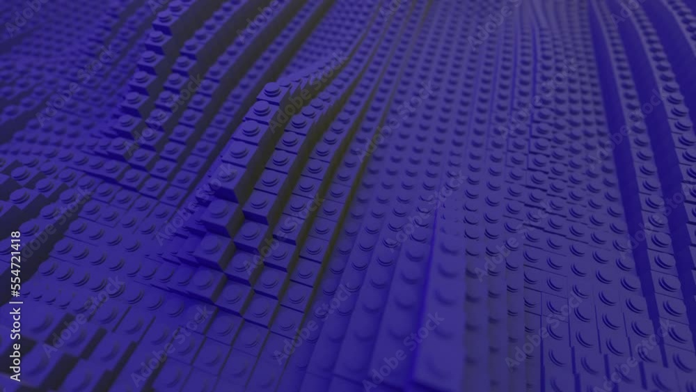 Poster abstract 3d stripes with dots move in waves. design. 3d lines with buttons move in chaotic waves. to