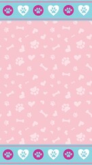 PAW PATROL PATTERN PINK turquoise MOBILE BACKGROUND WALLPAPER	
