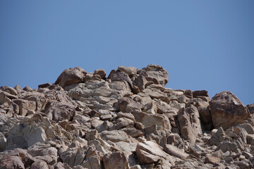 Rocks in a desert mountain area