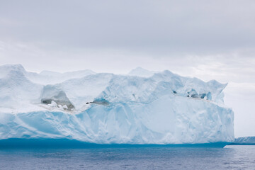 texturas y formas de grandes icebergs en ciruculo polar artico