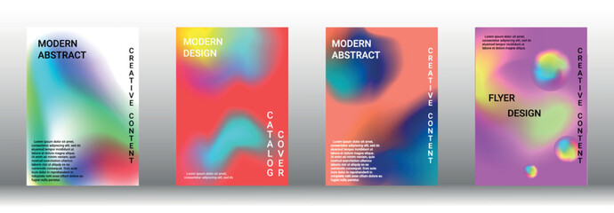 Artistic covers design. Creative fluid colors backgrounds. Set of abstract covers
