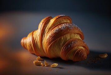 illustration of perfect croissant look tasty and yummy